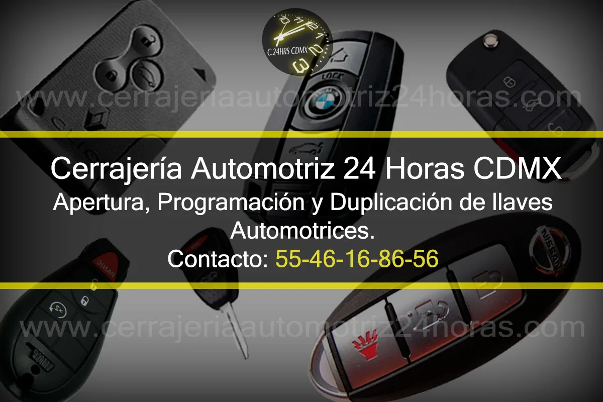 Cerrajería automotriz 24 horas en CDMX